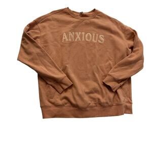 ANXIOUS This Too Shall Pass Pullover Sweatshirt Pink 2XL See The Way ISee